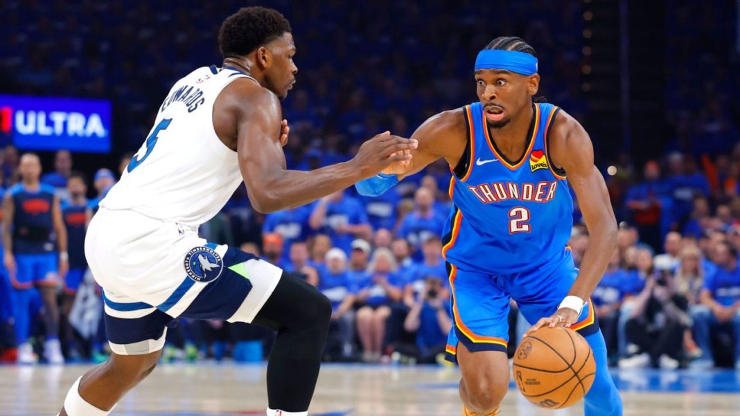 OKC rolls to 2-0 lead behind new MVP SGA's 38