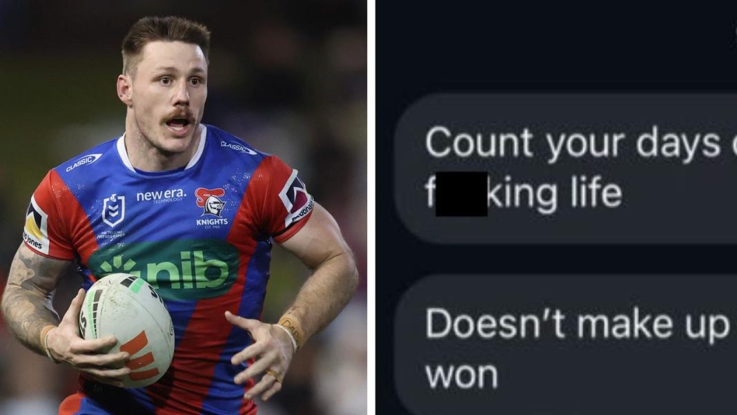 ‘I will f***ing end your life’: Knights winger the victim of ‘abhorrent’ and vile social media abuse