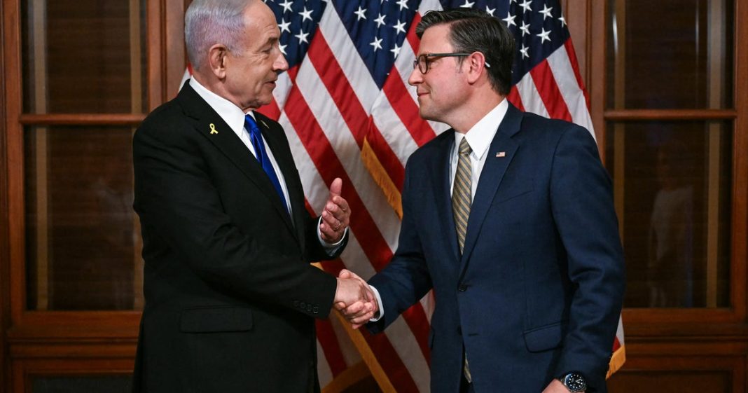 Israeli Prime Minister Benjamin Netanyahu meets with congressional leaders